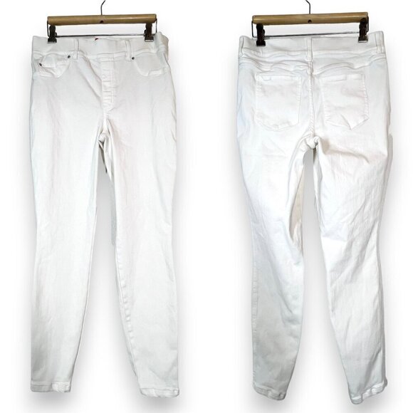 Spanx White Jeans Denim Pants Pull On Large - Picture 2 of 12
